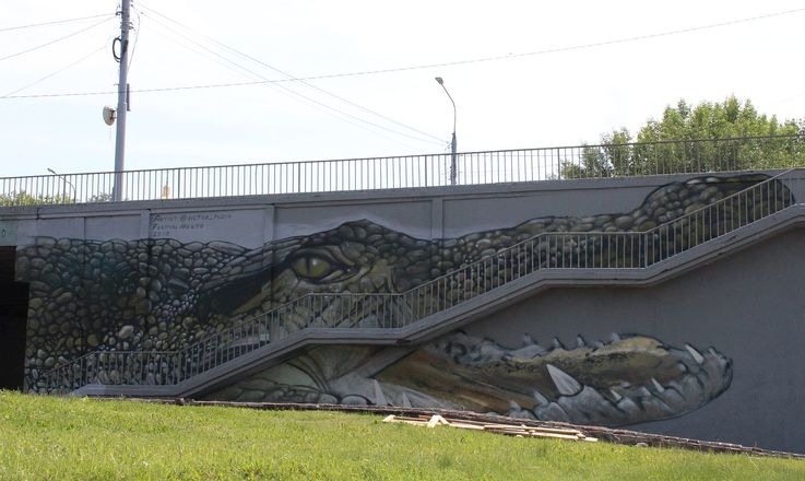 На Канавинском мосту &laquo;поселился&raquo; крокодил (ФОТО) - фото 8
