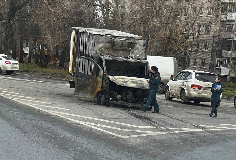 &laquo;ГАЗель&raquo; сгорела на дороге в Московском районе - фото 1