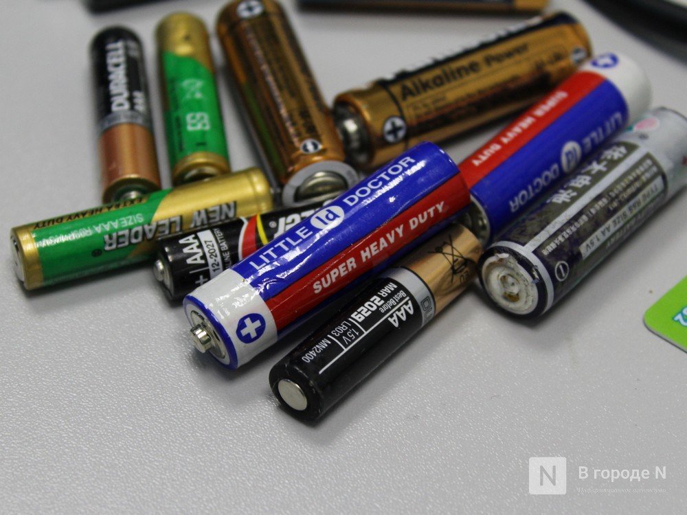 Почти полторы тонны батареек сдали нижегородцы в экопункты в прошлом году