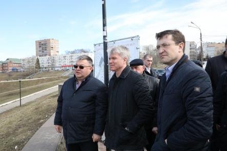 Министр спорта РФ осмотрел проект ледового дворца в Нижнем Новгороде