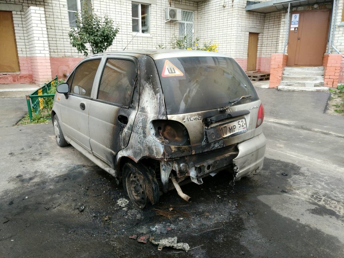 В Нижегородской области неизвестные пытались сжечь машину депутата (ФОТО) |  20.09.2018 | Нижний Новгород - БезФормата