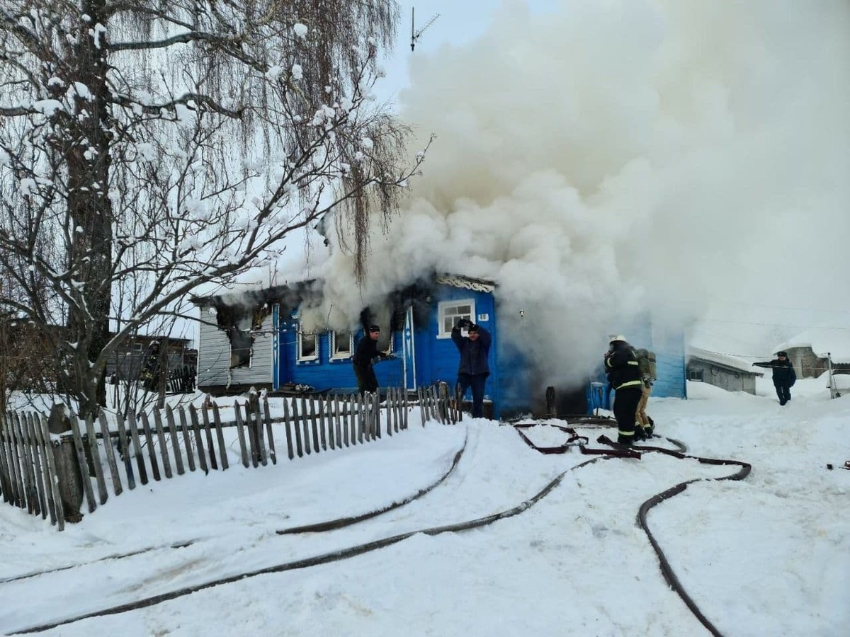 Два человека погибли на пожаре в Большемурашкинском районе - фото 1