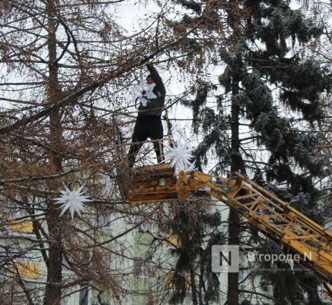 Новогоднюю елку установили на площади Горького в Нижнем Новгороде - фото 5