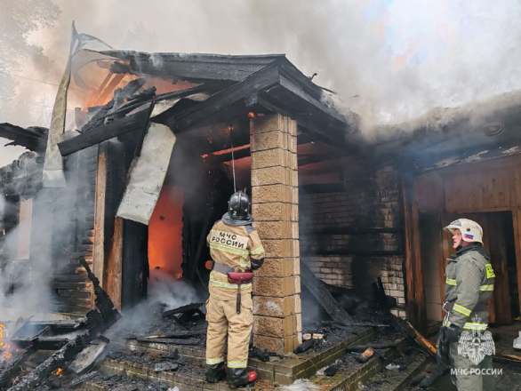 29 нижегородских пожарных тушили горящую баню в Зеленом городе - фото 3