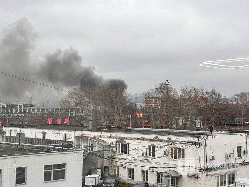 Стало известно, что горит в районе вокзала в Нижнем Новгороде